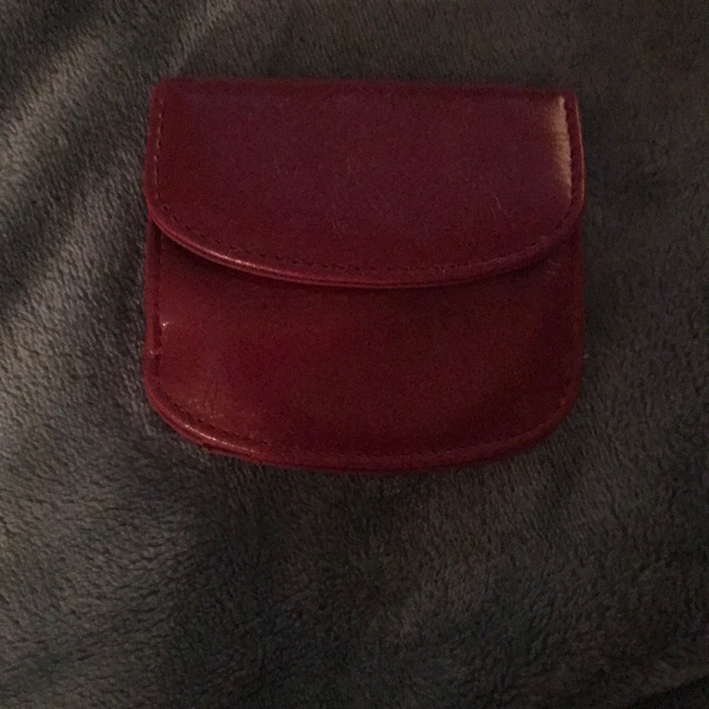 Small fuchsia  foldable wallet/coin purse